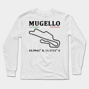 Mugello Racing Circuit Black Long Sleeve T-Shirt